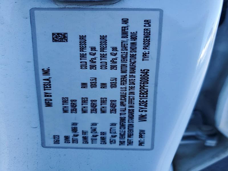 2023 TESLA MODEL 3 12