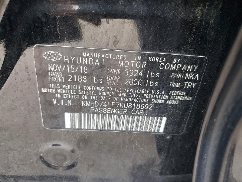 2019 HYUNDAI ELANTRA SE 12