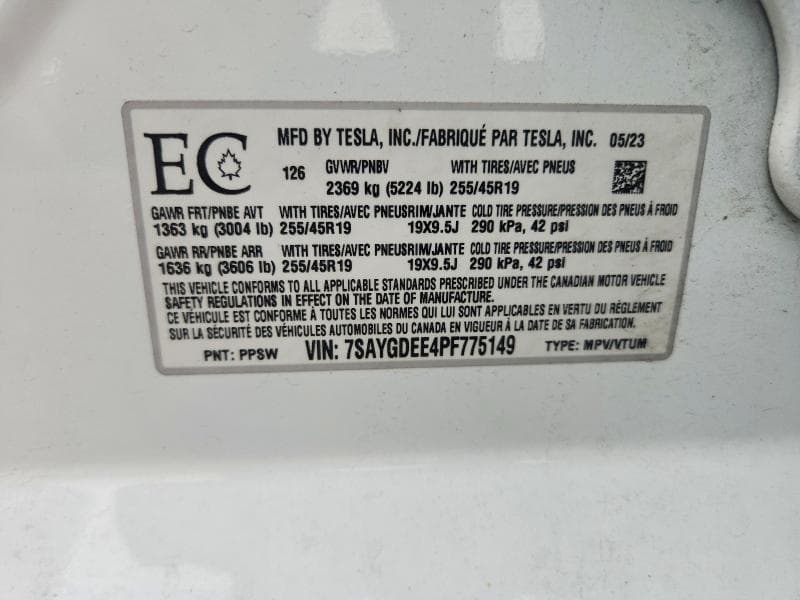 2023 TESLA MODEL Y 12