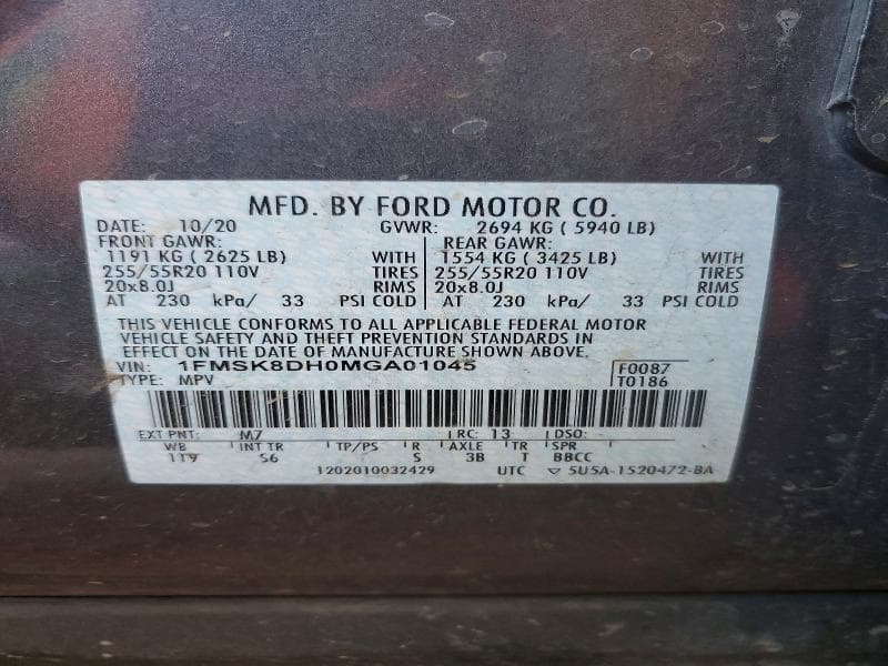 2021 FORD EXPLORER XLT 13