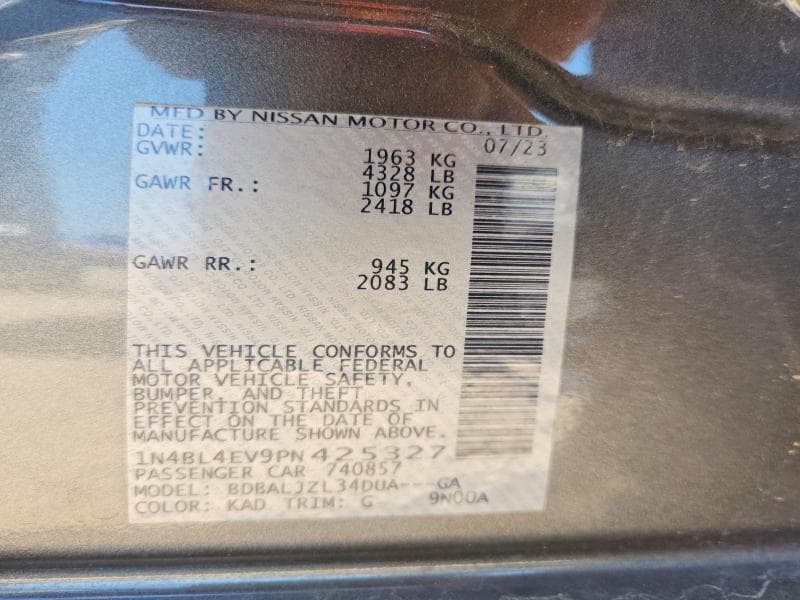 2023 NISSAN ALTIMA SL 13