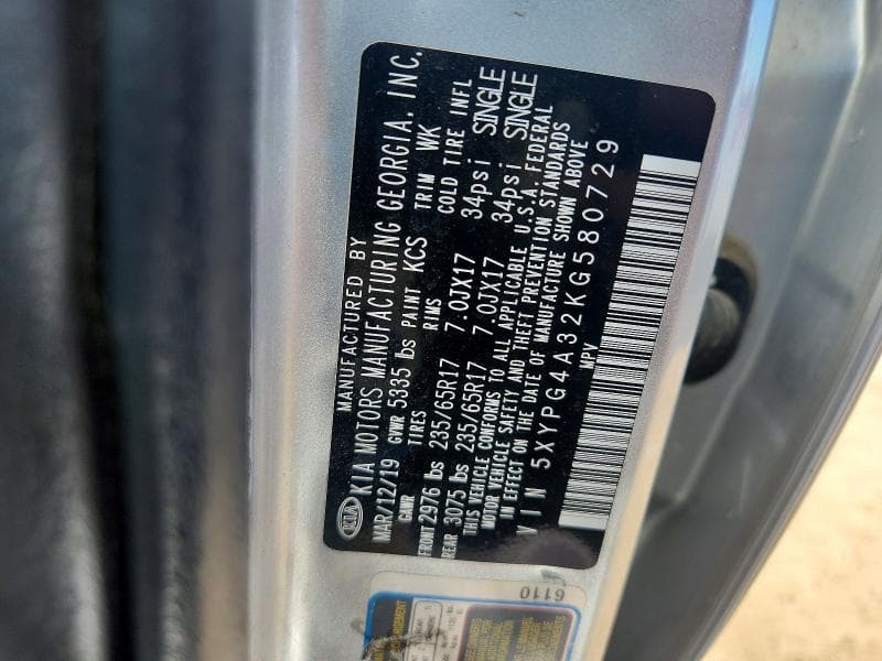 2019 KIA SORENTO L 13