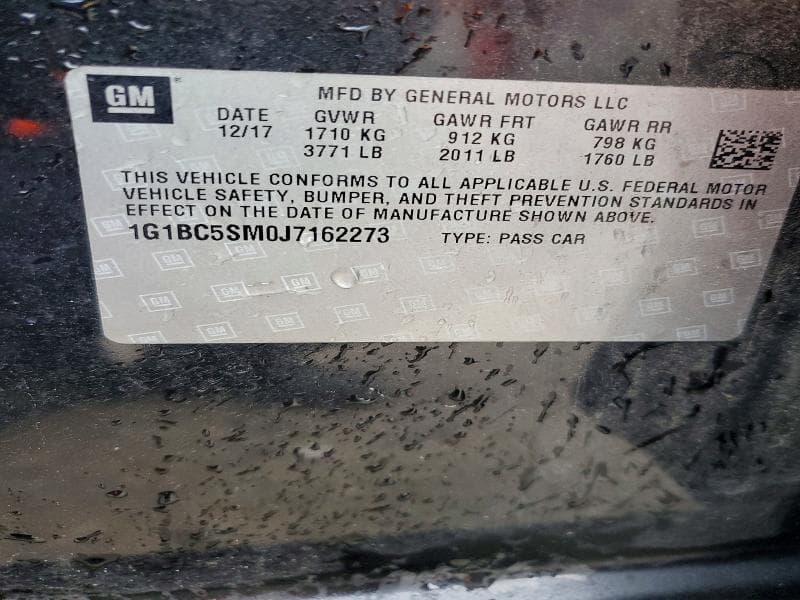 2018 CHEVROLET CRUZE LS 12