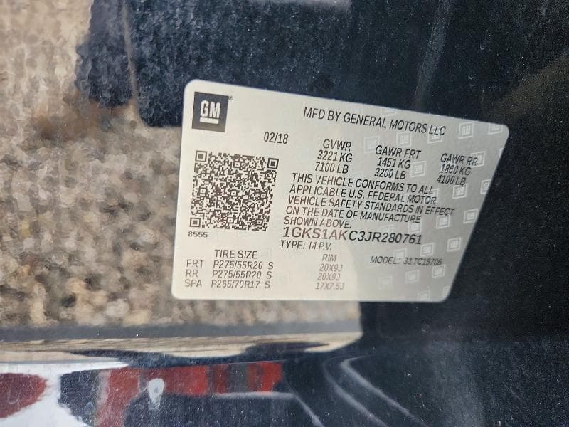 2018 GMC YUKON SLE 14