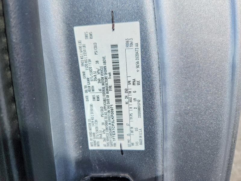 2020 FORD F150 SUPER CAB 13