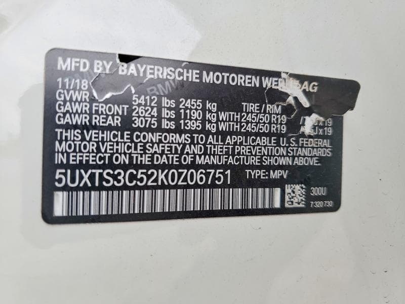 2019 BMW X3 XDRIVEM40I 13