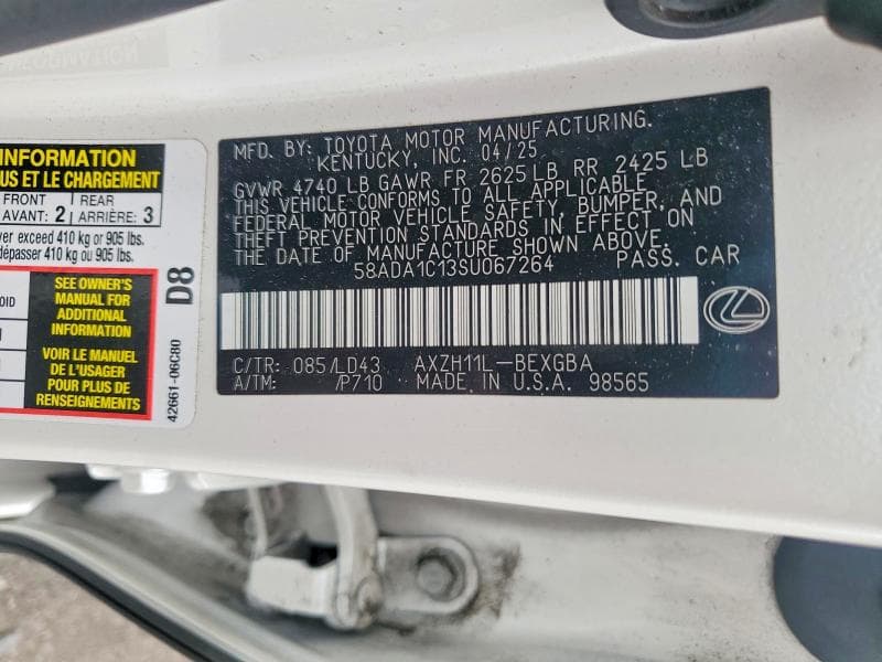 2025 LEXUS ES 300H BASE 13