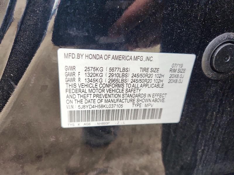 2019 ACURA MDX TECHNOLOGY 13