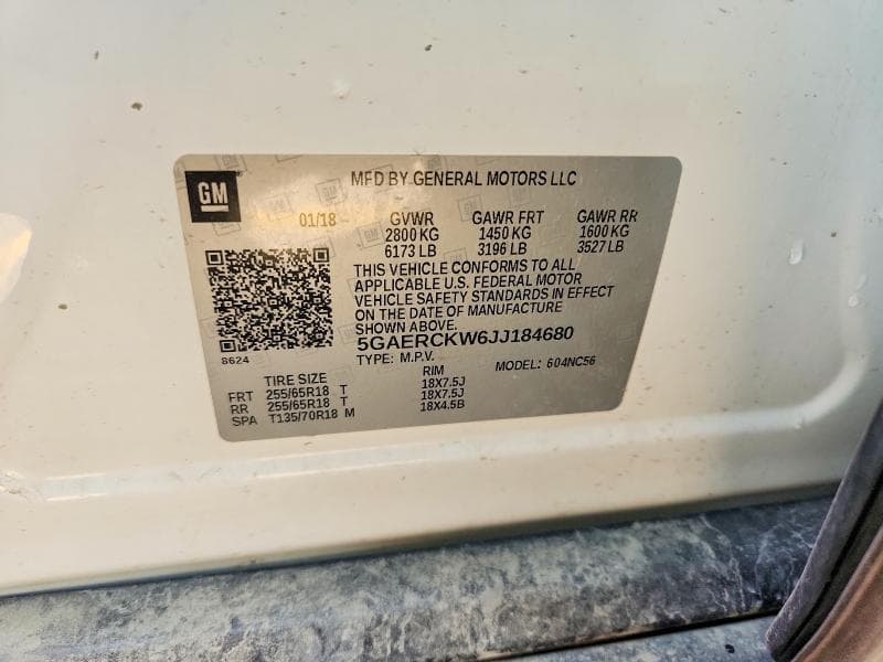 2018 BUICK ENCLAVE PREMIUM 13