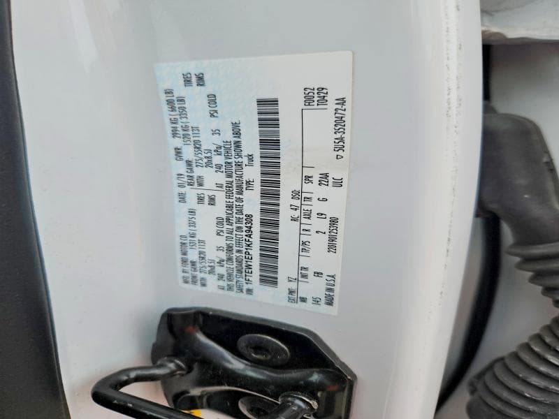 2019 FORD F150 SUPERCREW 12