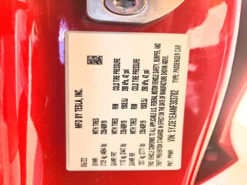 2022 TESLA MODEL 3 12