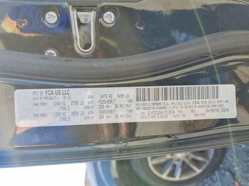 2017 DODGE JOURNEY SXT 13