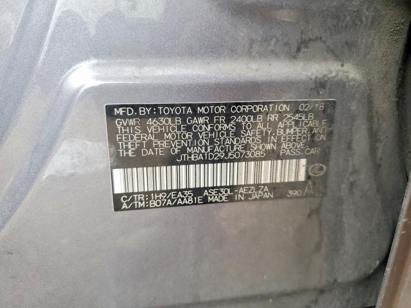 2018 LEXUS IS 300 12