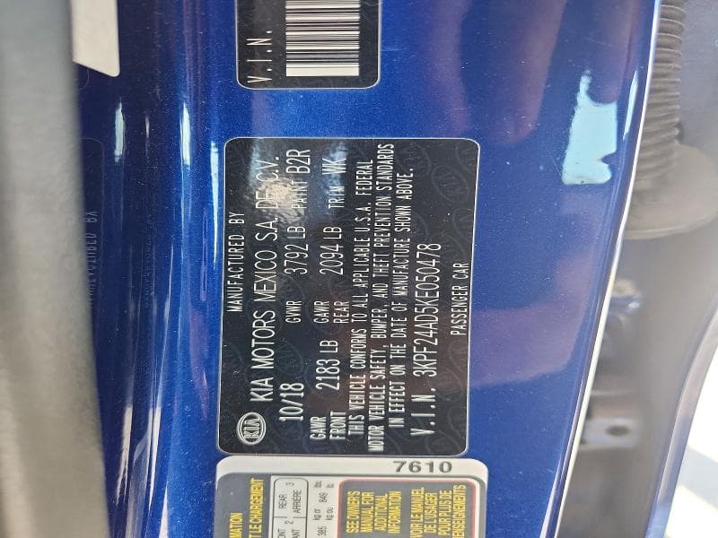 2019 KIA FORTE LXS 12