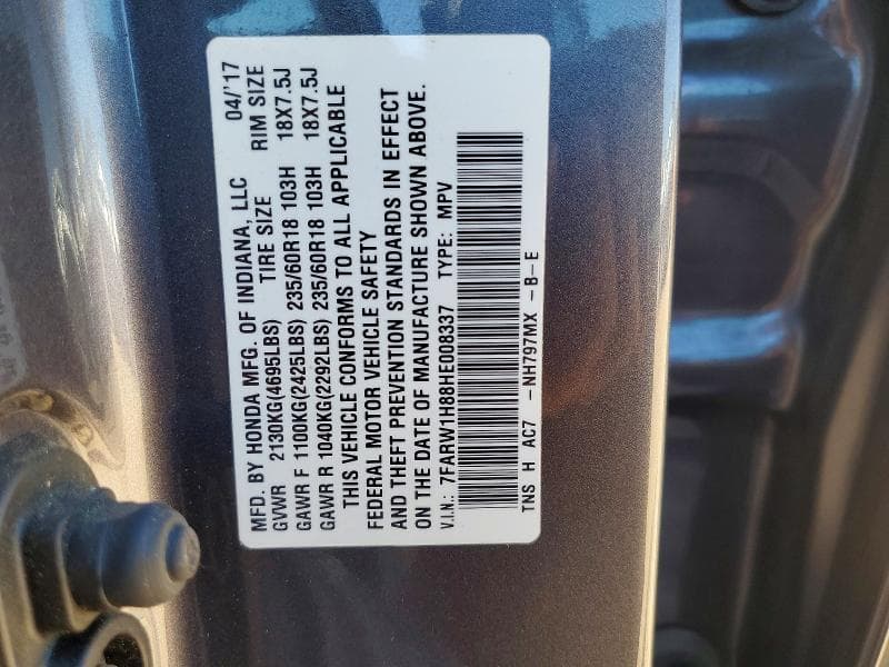 2017 HONDA CR-V EXL 13
