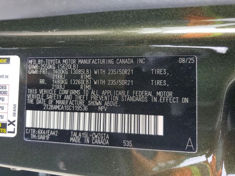 2025 LEXUS RX 350 PREMIUM 13