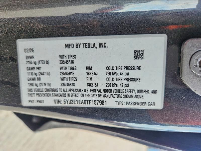 2026 TESLA MODEL 3 12