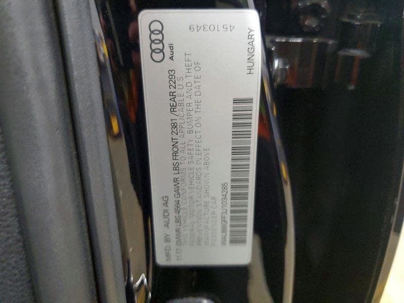 2018 AUDI A3 PREMIUM 12