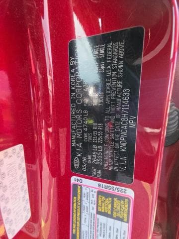 2017 KIA SPORTAGE EX 10