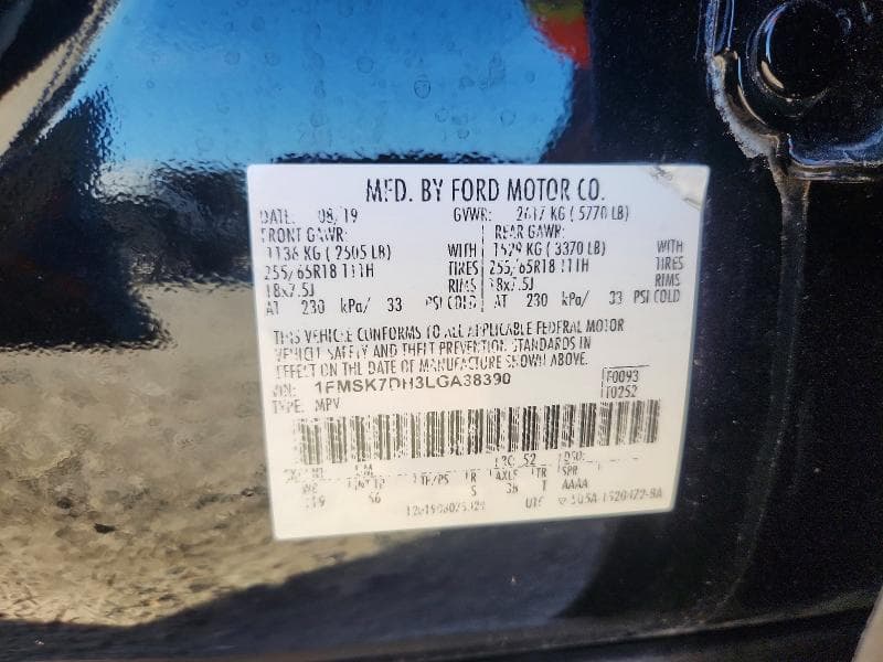2020 FORD EXPLORER XLT 13