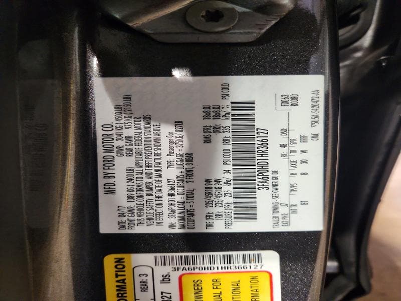 2017 FORD FUSION SE 12