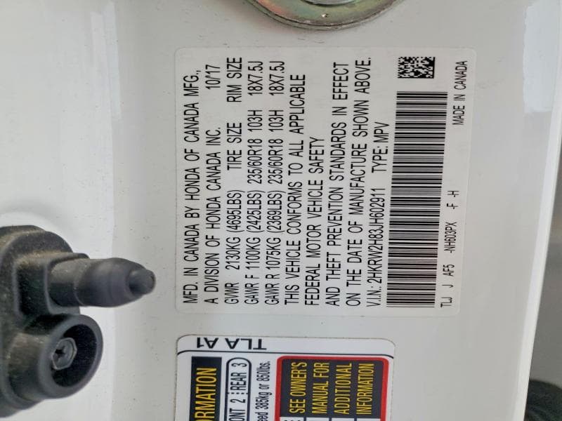 2018 HONDA CR-V EXL 13