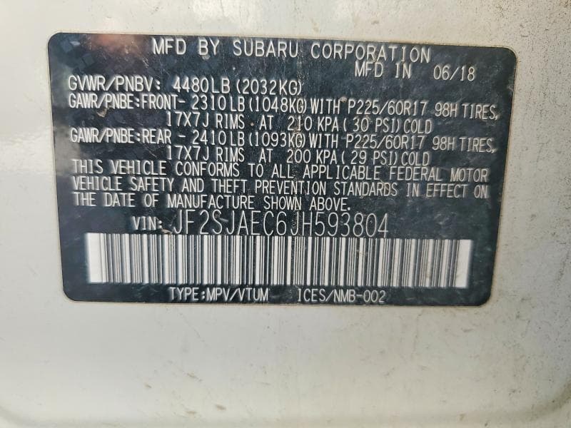 2018 SUBARU FORESTER 2.5I PREMIUM 14