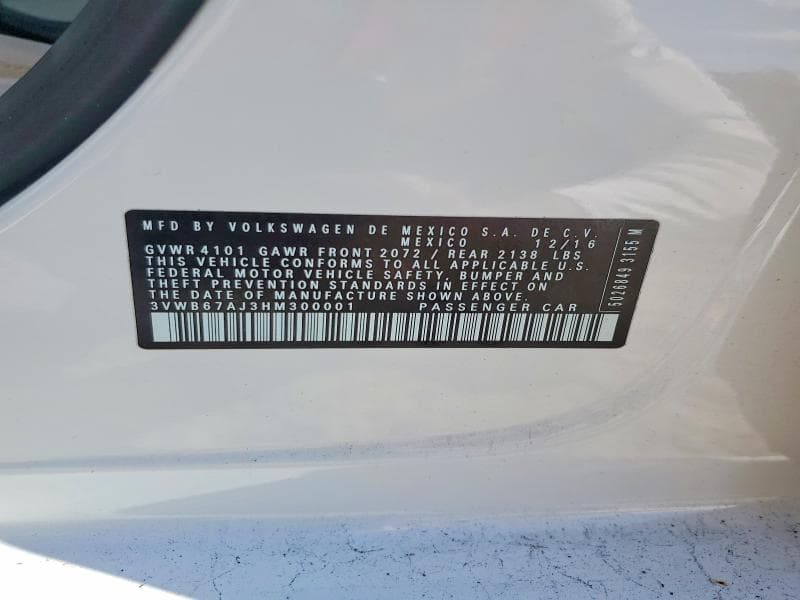 2017 VOLKSWAGEN JETTA SE 12