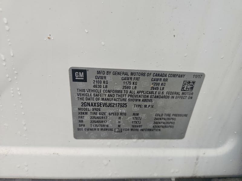 2018 CHEVROLET EQUINOX LT 12