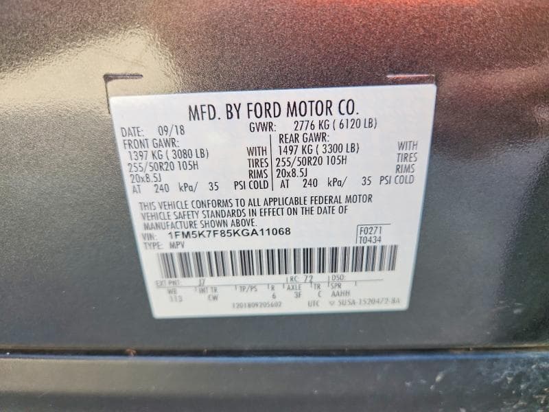2019 FORD EXPLORER LIMITED 14
