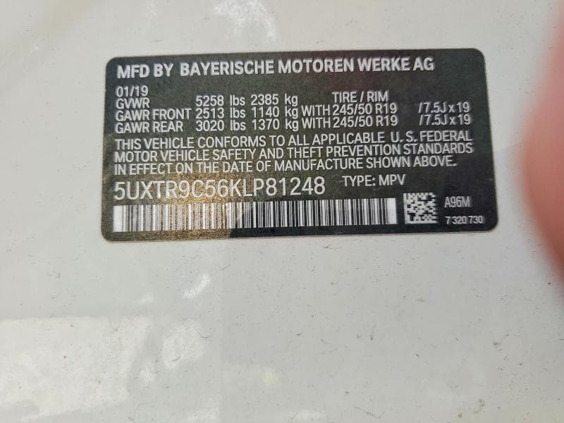 2019 BMW X3 XDRIVE30I 13