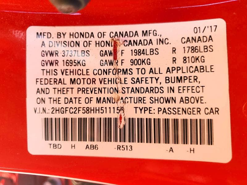 2017 HONDA CIVIC LX 12