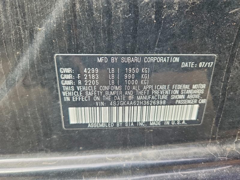 2017 SUBARU IMPREZA 12