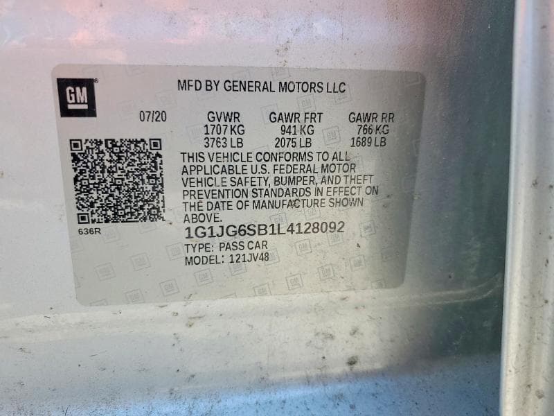 2020 CHEVROLET SONIC 12