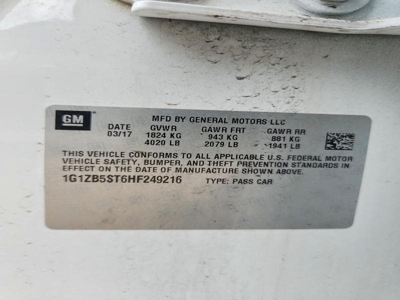2017 CHEVROLET MALIBU LS 13