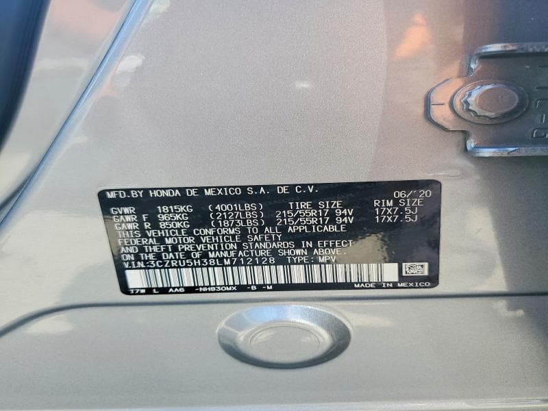 2020 HONDA HR-V LX 13