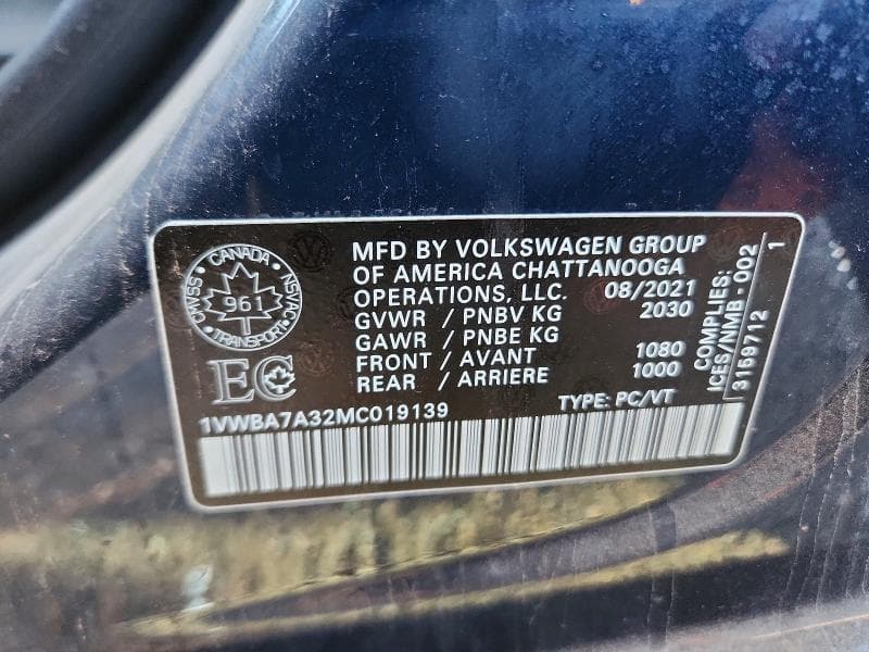 2021 VOLKSWAGEN PASSAT HIGHLINE 12