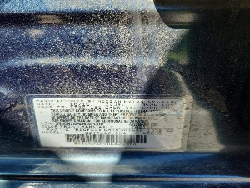 2017 NISSAN VERSA 13