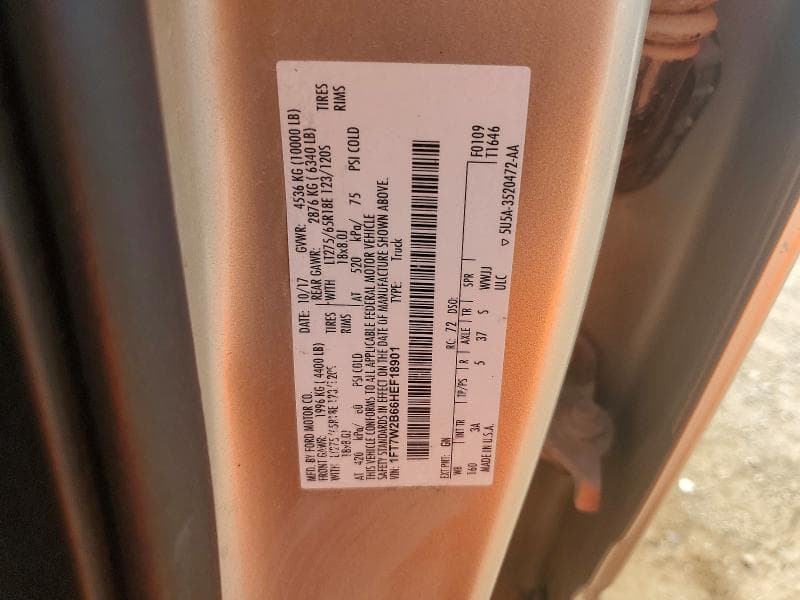 2017 FORD F250 SUPER DUTY 12