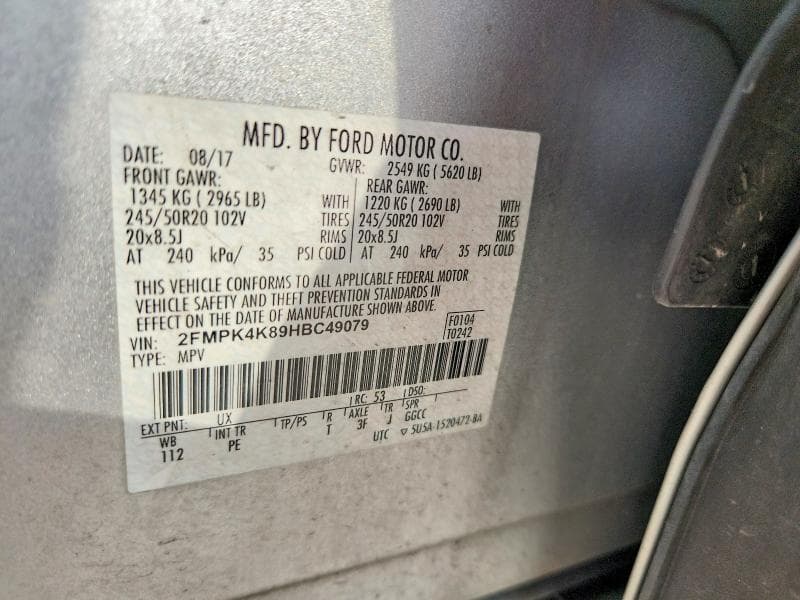 2017 FORD EDGE TITANIUM 12