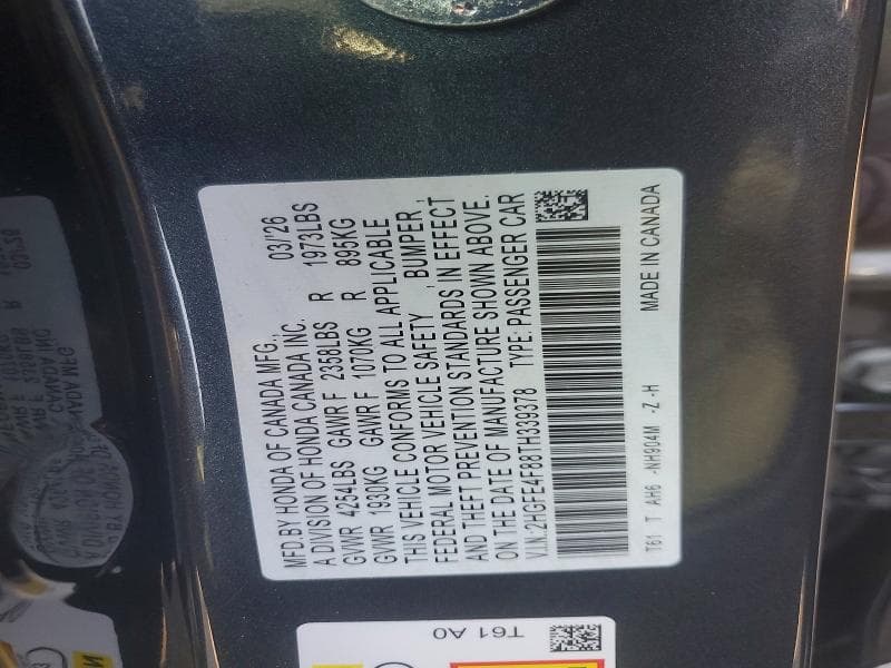 2026 HONDA CIVIC SPORT 12