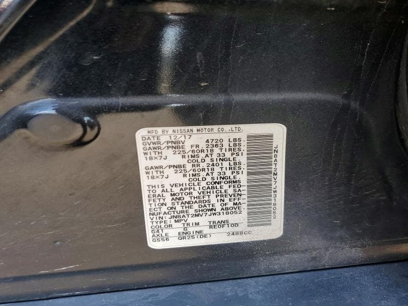 2018 NISSAN ROGUE SL 13