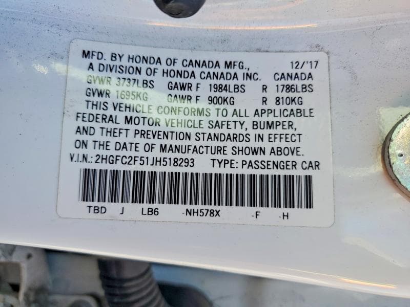2018 HONDA CIVIC LX 12