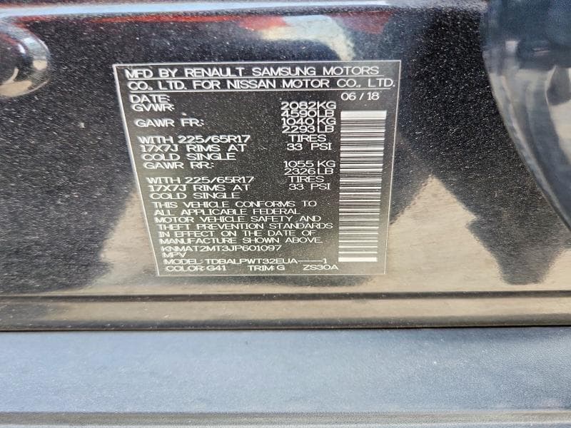 2018 NISSAN ROGUE S 13