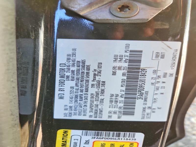2020 FORD FUSION TITANIUM 12