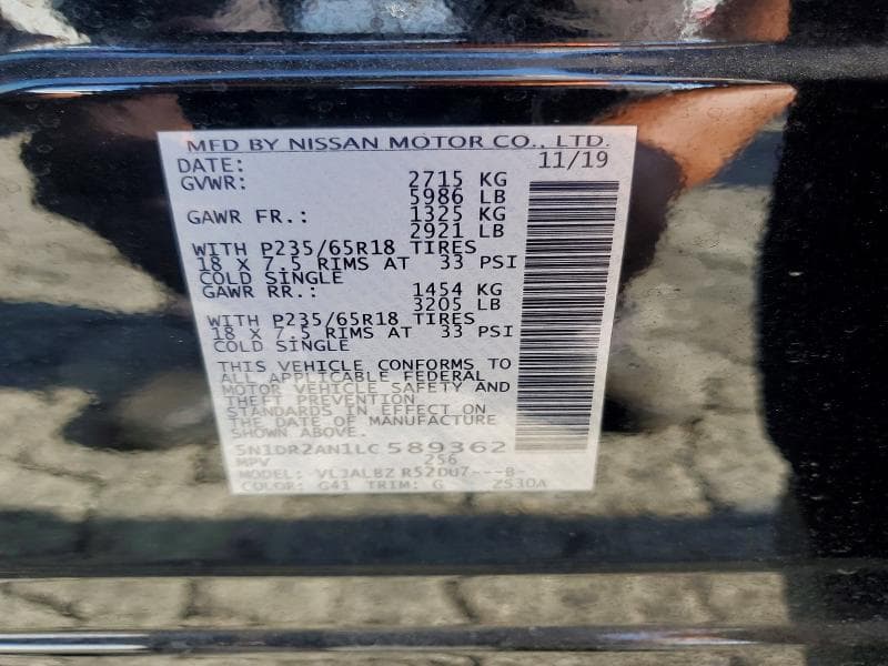 2020 NISSAN PATHFINDER S 13