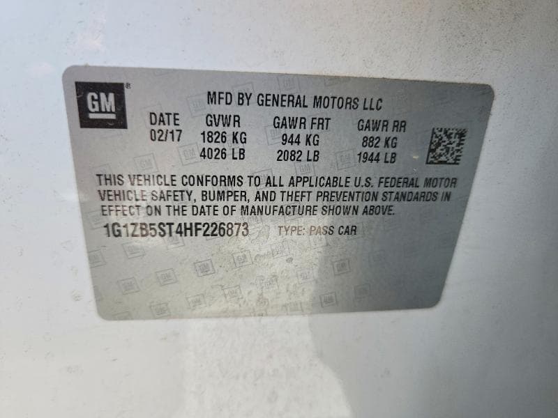 2017 CHEVROLET MALIBU LS 13