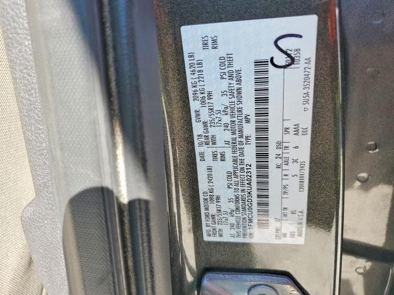 2019 FORD ESCAPE SE 13