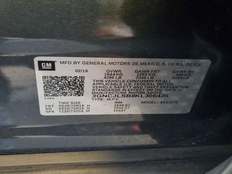 2019 CHEVROLET TRAX 1LT 14