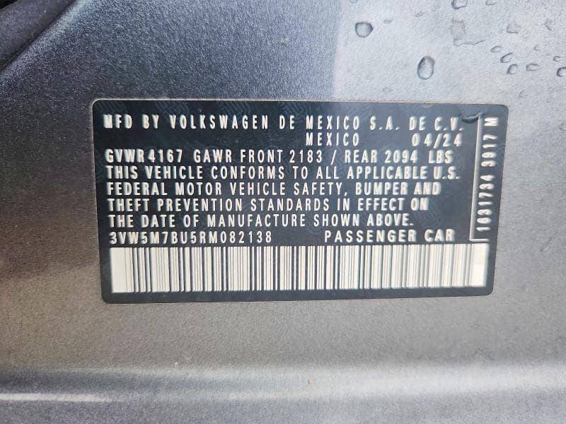 2024 VOLKSWAGEN JETTA S 12